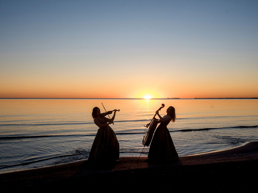 County Strings silhouetted by the Sunset at Sandbanks Provincial Park